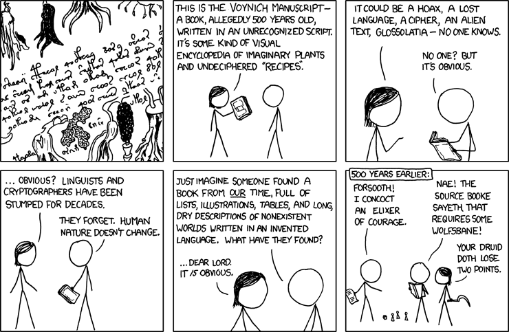 Voynich Manuscript XKCD Comic